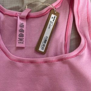 NWT skims cotton rib tank pink